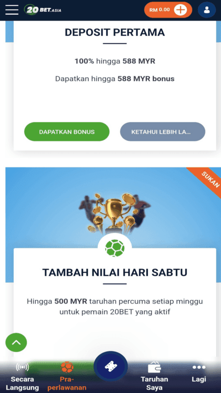 20bet bonus