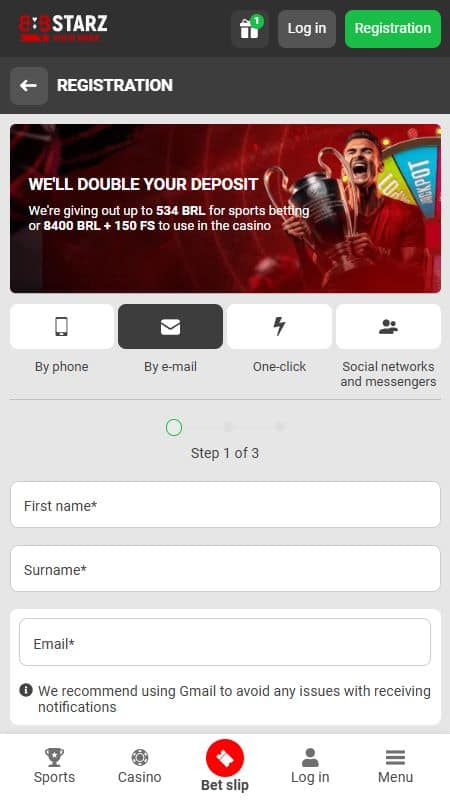 888starz register by email