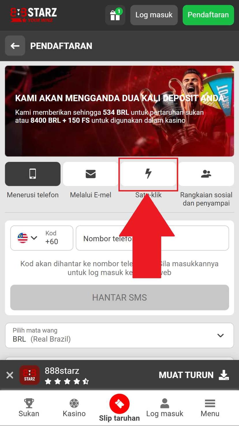 888starz registration step 4