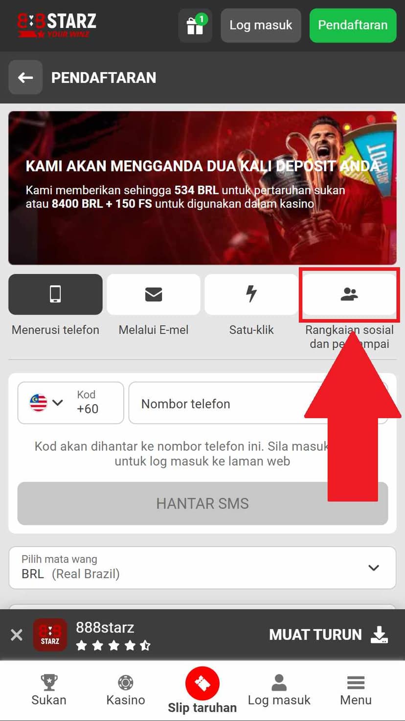 888starz registration step 5