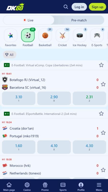 DK88 Live Betting