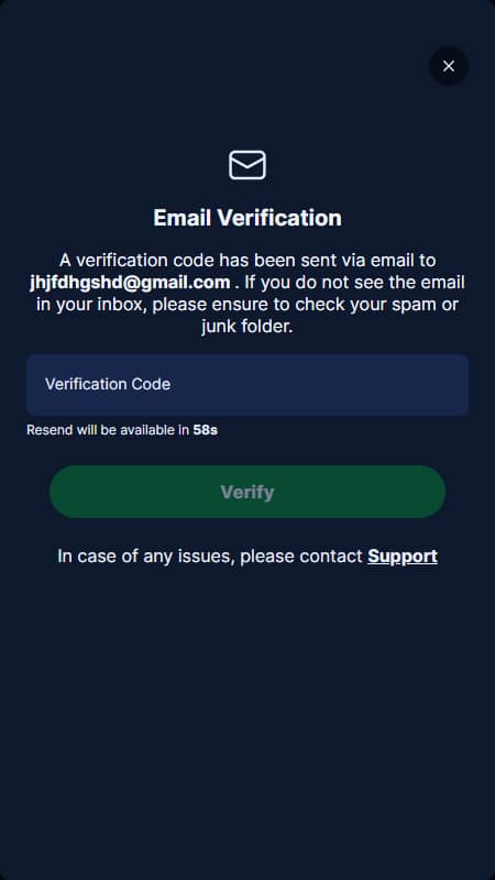 GemBet email verification