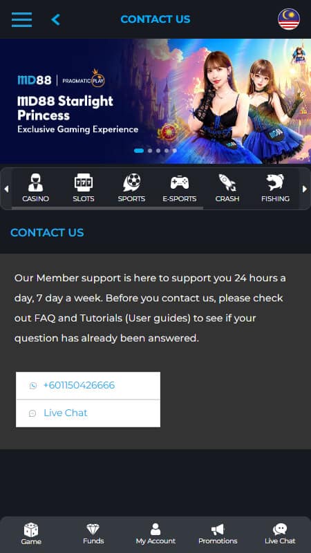 MD88 customer support
