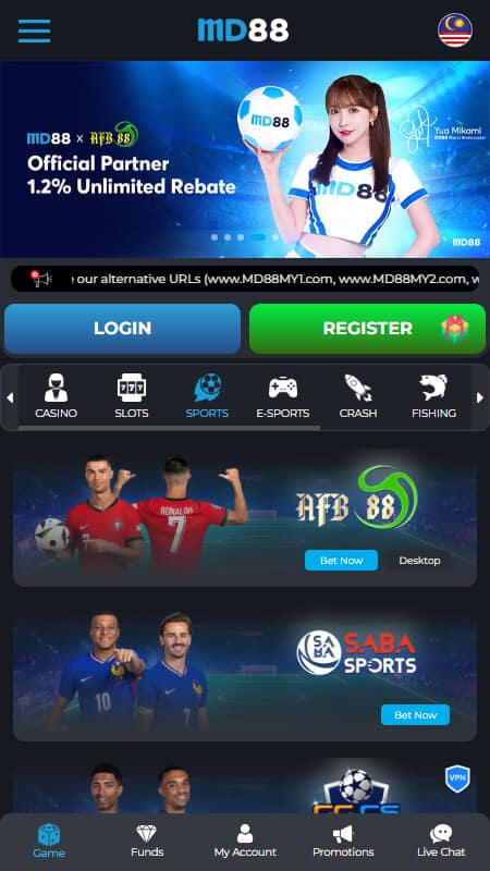 MD88 bookmaker sports