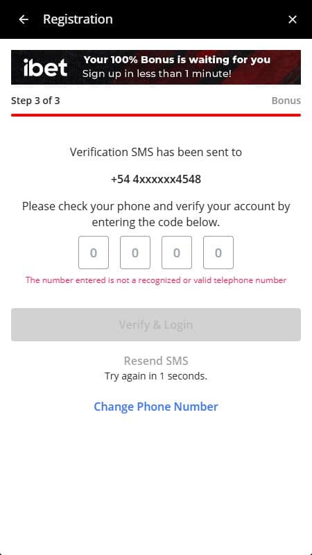 ibet registration step 3