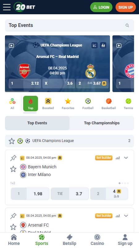 20Bet Neteller Betting Site