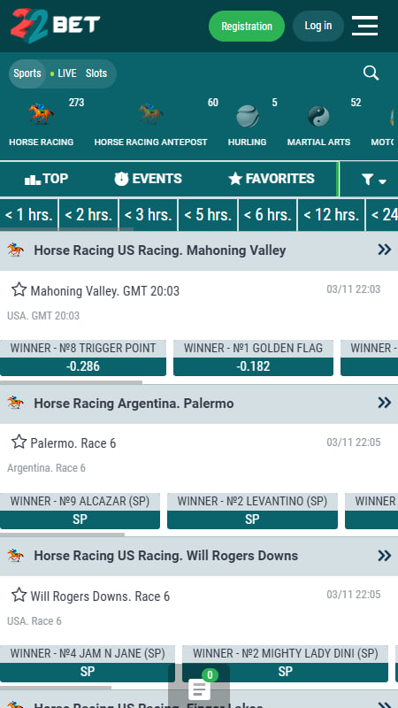22Bet Horse Racing Betting in Malaysia 