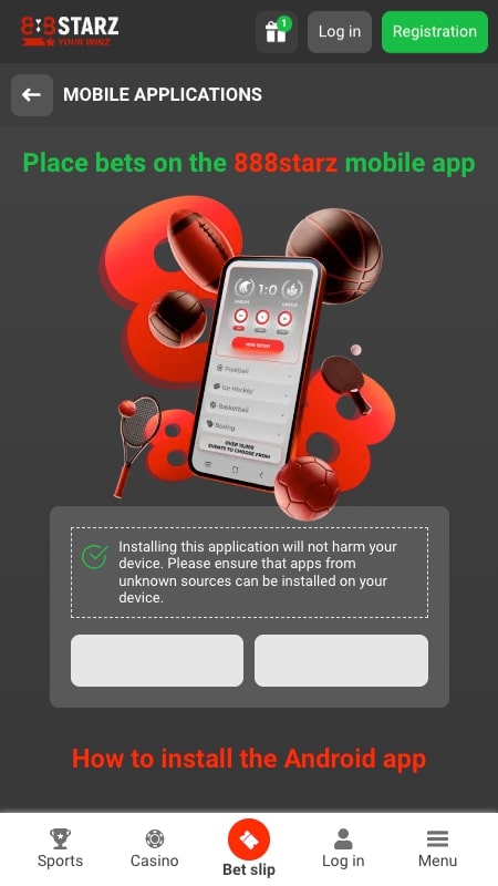 888Starz Mobile app