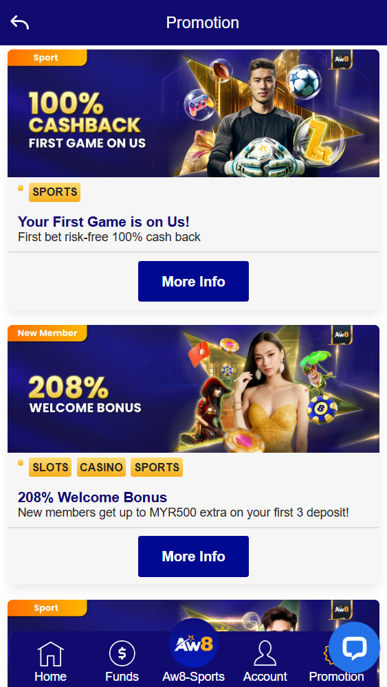 AW8 Sportsbook – Bonus Offers for Malaysian Players