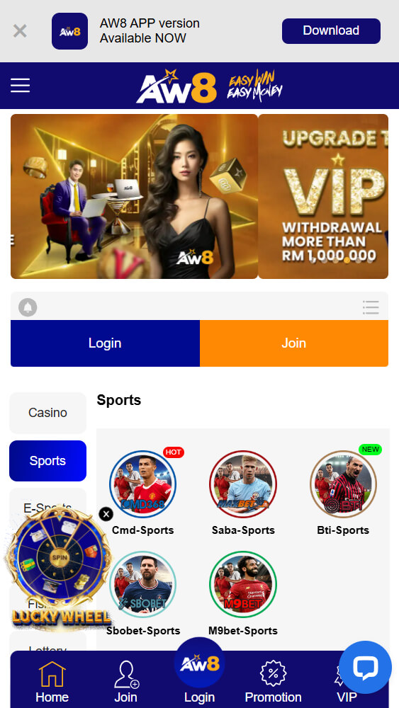 AW8 Crypto Betting Site