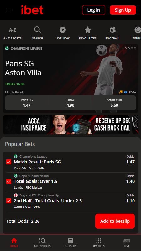ibet sports events