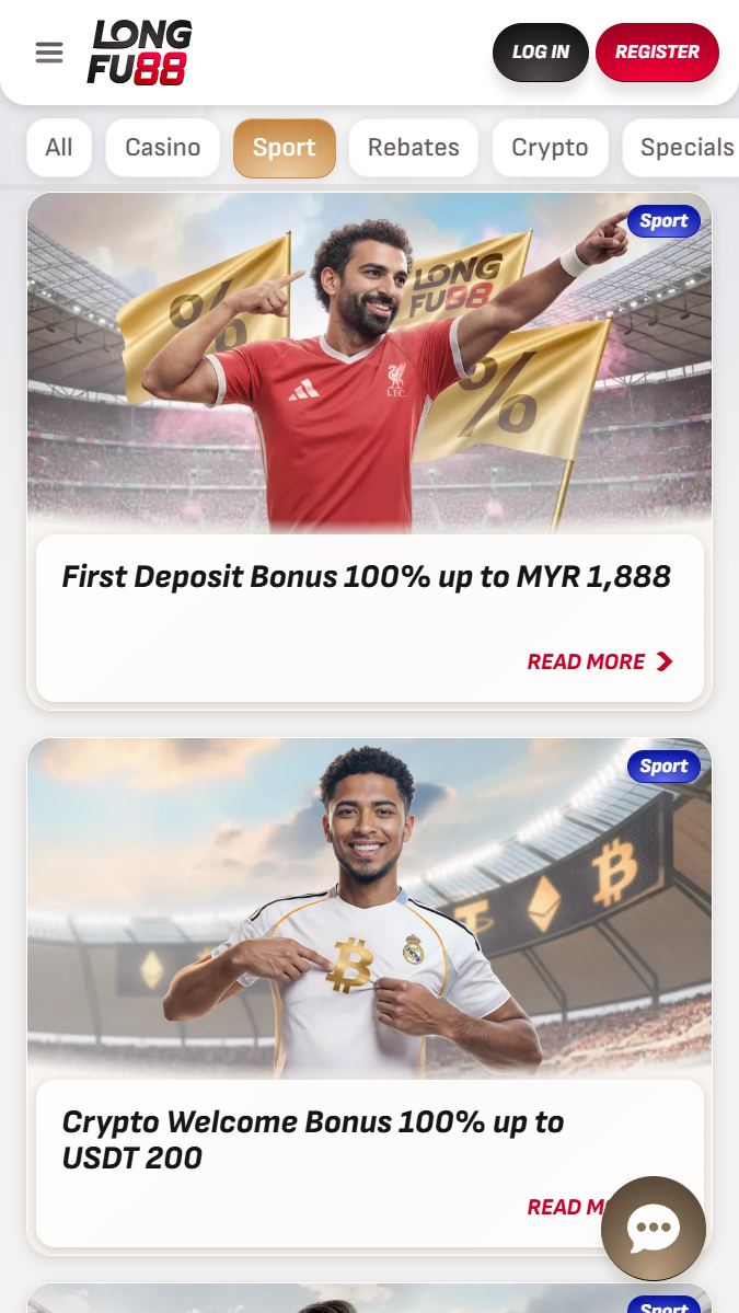 Bonuses and promotional offers available at Longfu88
