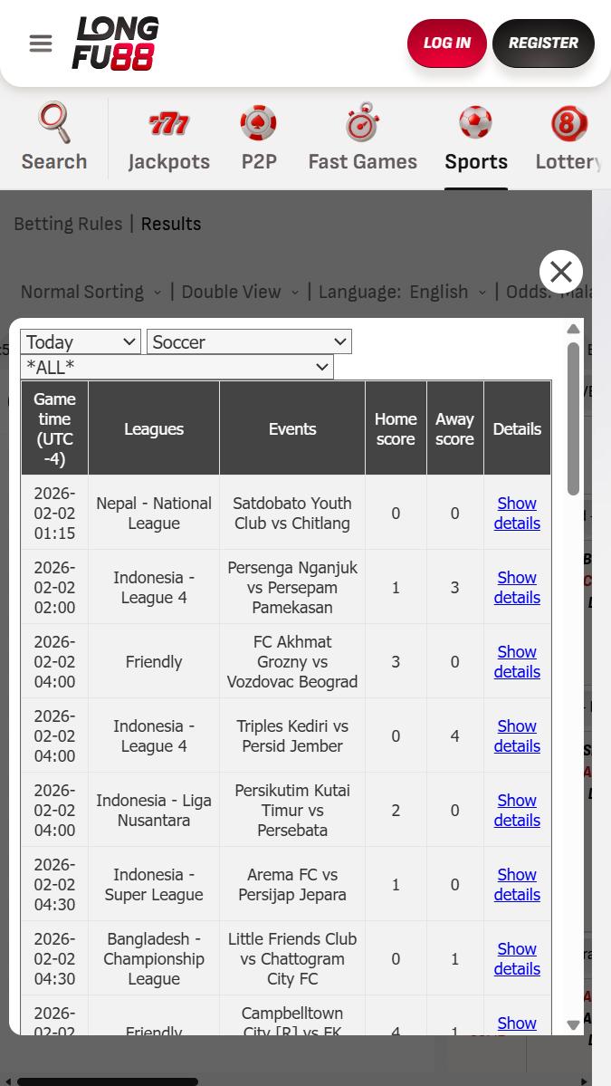 Variety of sporting events in Longfu88 Malaysia