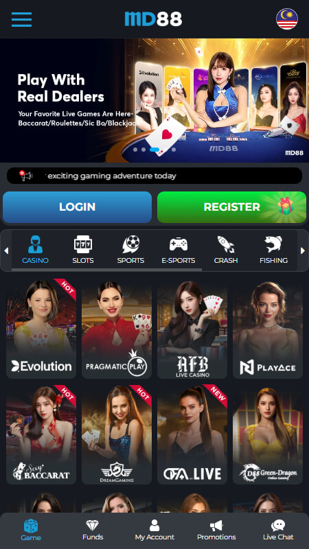 MD88 casino page