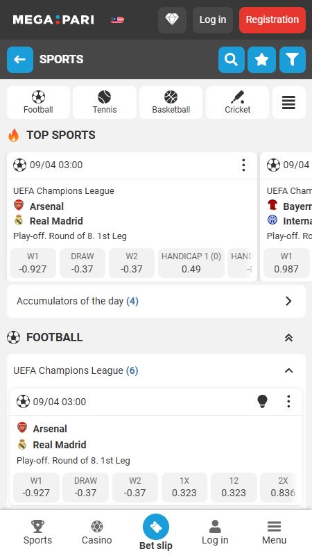 megapari sports events