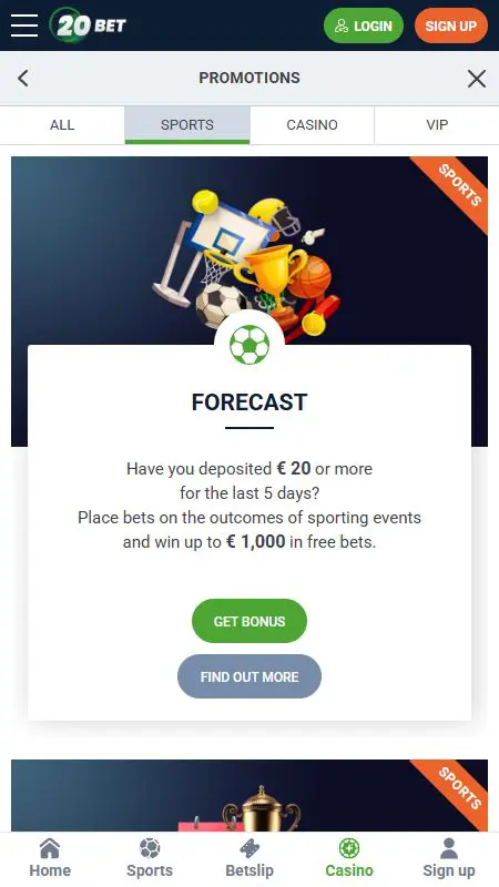 20bet login
