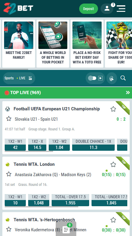 22Bet Malaysia Rumah