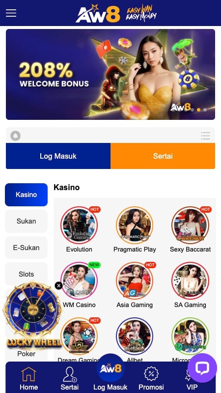 Laman Pertaruhan Sukan AW8 untuk Pemain Malaysia