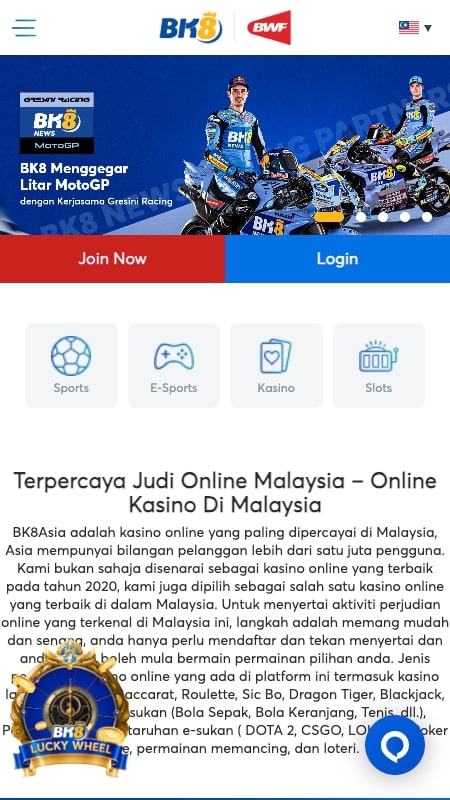 Laman Pertaruhan Sukan Bk8 untuk Pemain Malaysia
