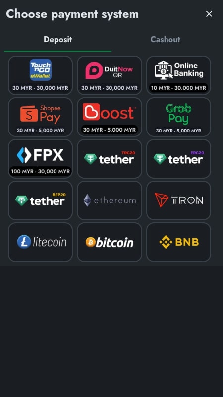 J8DE payment methods