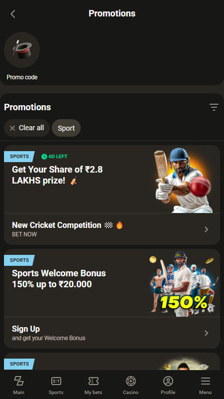 Parimatch Malaysia Bonuses and Promotions