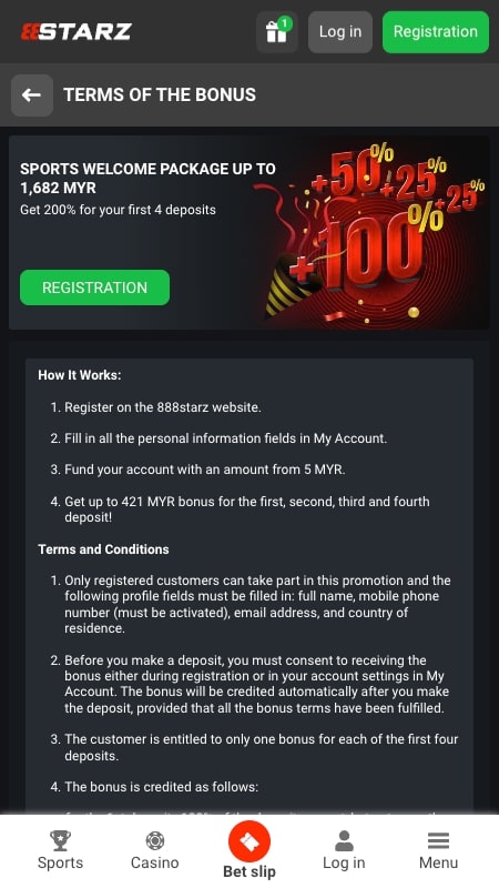888Starz World Cup bonuses in Malaysia