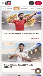 Bonuses and promotional offers available at Longfu88