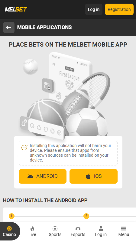 MelBet mobile app
